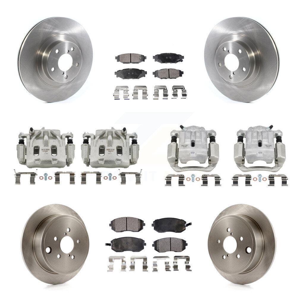 Front Rear Disc Brake Caliper Rotors And Ceramic Pads Kit (10Pc) For Subaru Legacy KC8-101074T