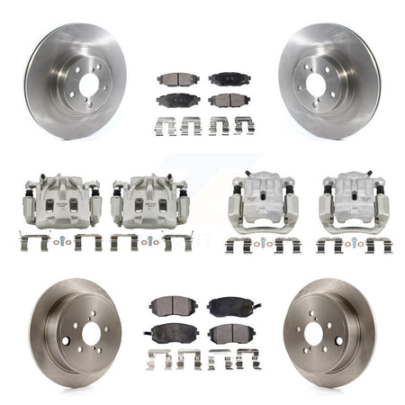 Front Rear Disc Brake Caliper Rotors And Ceramic Pads Kit (10Pc) For Subaru Legacy KC8-101074T