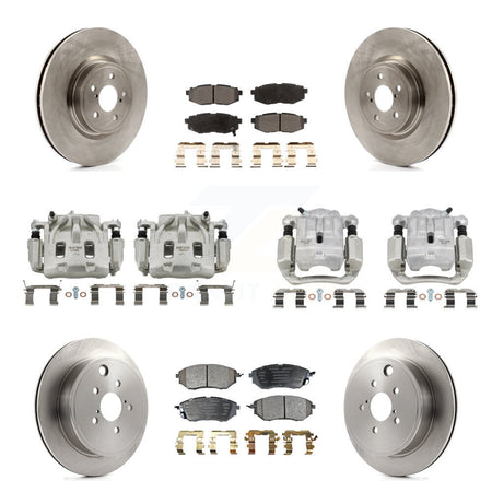 Front Rear Disc Brake Caliper Rotor And Ceramic Pad Kit (10Pc) For Subaru Outback Legacy KC8-101075T