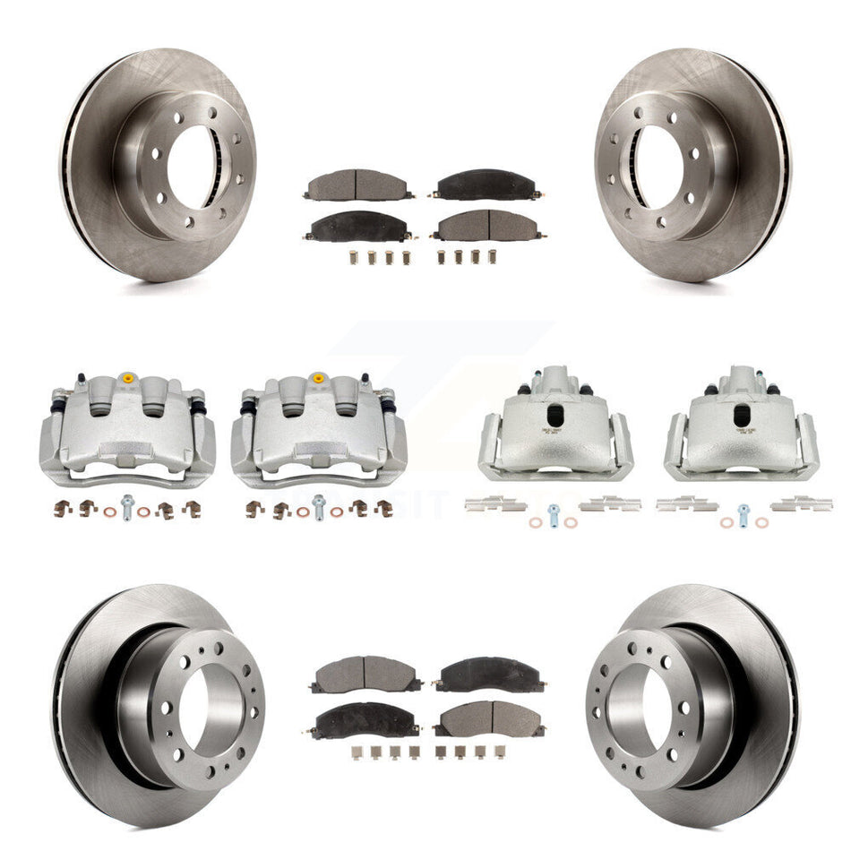 Front Rear Disc Brake Caliper Rotors And Semi-Metallic Pads Kit (10Pc) For Ram 1500 KC8-101080P