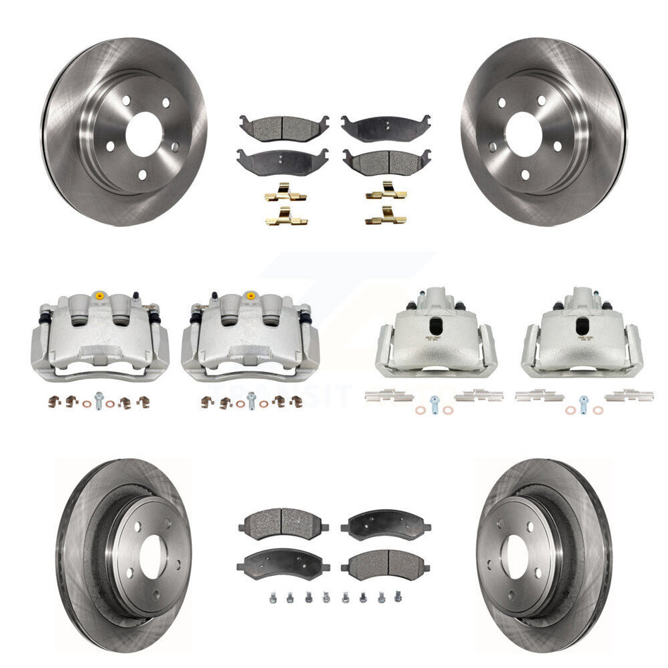 Front Rear Brake Caliper Rotor And Semi-Metallic Pad Kit (10Pc) For Chrysler Aspen Dodge KC8-101082P