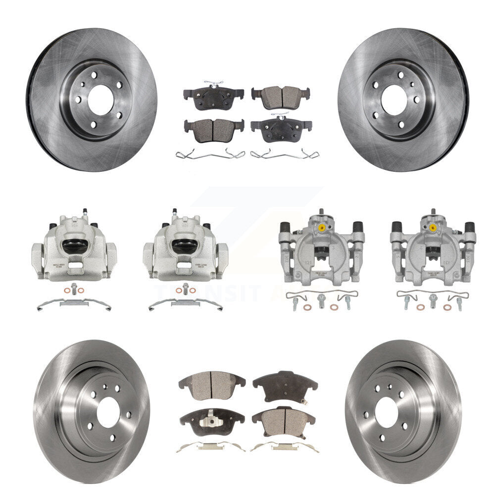 Front Rear Disc Brake Caliper Rotor & Ceramic Pad Kit (10Pc) For Ford Fusion Lincoln MKZ KC8-101083T