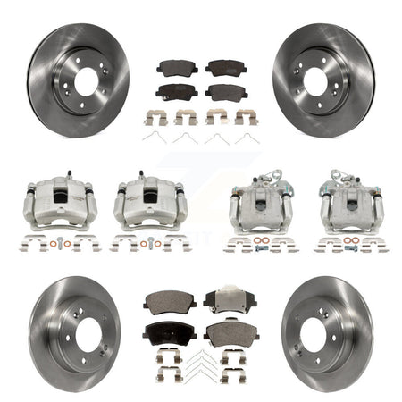 Front Rear Brake Caliper Rotor And Semi-Metallic Pad Kit (10Pc) For Hyundai Elantra 2.0L KC8-101086P