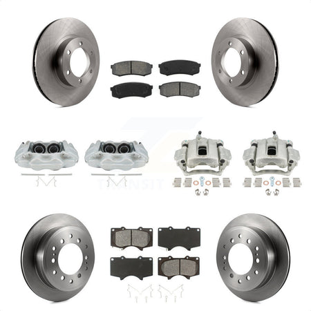 Front Rear Disc Brake Caliper Rotors And Semi-Metallic Pads Kit (10Pc) For 2003-2009 Lexus GX470 KC8-101086S by Transit Auto