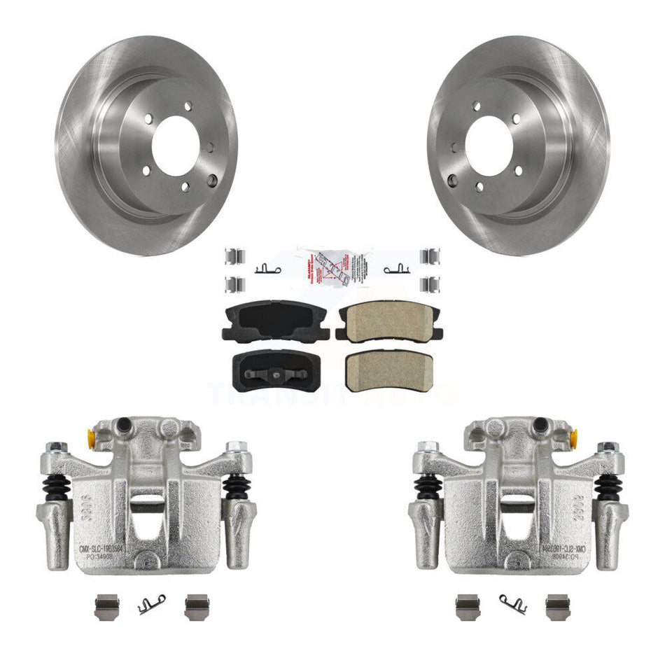 Rear Disc Brake Caliper Rotors And Ceramic Pads Kit For Mitsubishi Outlander KC8-101087N