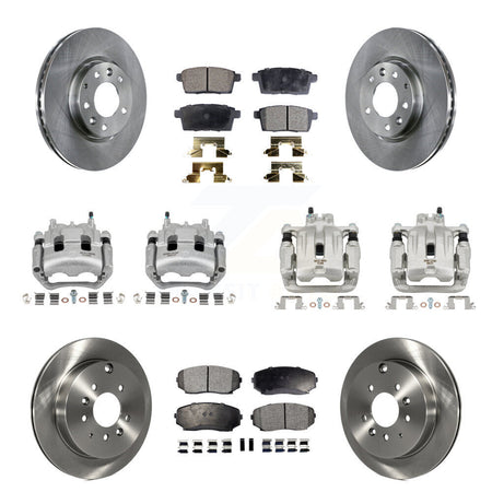 Front Rear Brake Caliper Rotor And Semi-Metallic Pad Kit (10Pc) For Mazda CX-7 Ford Edge KC8-101087P