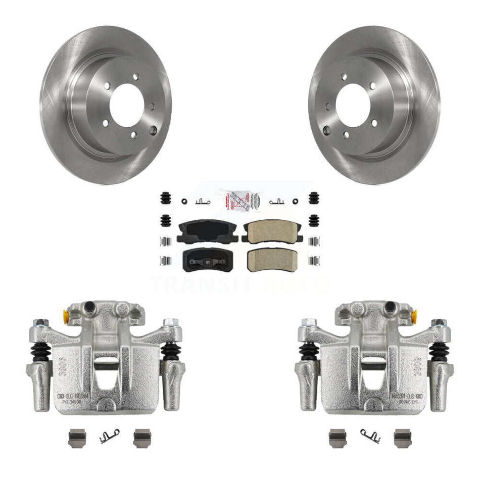 Rear Disc Brake Caliper Rotors And Ceramic Pads Kit For Mitsubishi Outlander KC8-101088N