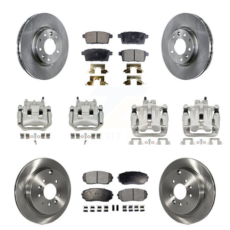 Front Rear Brake Caliper Rotors & Semi-Metallic Pad Kit (10Pc) For 07-09 Lincoln MKX FWD KC8-101089P