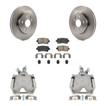 Rear Disc Brake Caliper Rotors And Ceramic Pads Kit For Buick LaCrosse Allure KC8-101091N