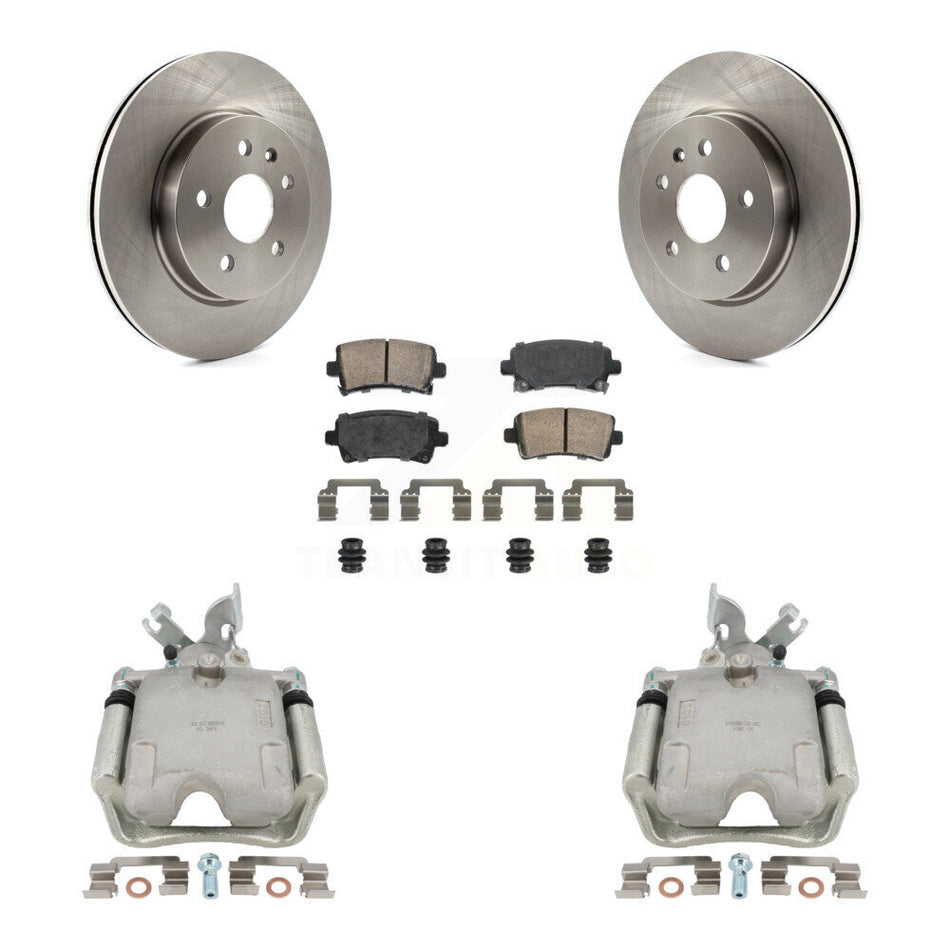 Rear Brake Caliper Rotor & Ceramic Pad Kit For Chevrolet Impala Buick Regal LaCrosse XTS KC8-101095N