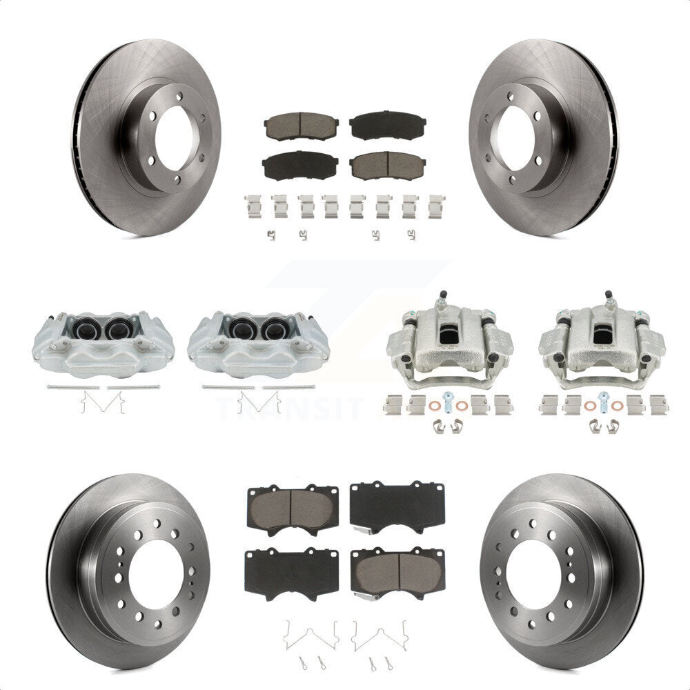 Front Rear Disc Brake Caliper Rotors And Ceramic Pads Kit (10Pc) For 2003-2009 Lexus GX470 KC8-101098C by Transit Auto