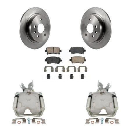 Rear Disc Brake Caliper Rotors Ceramic Pad Kit For Buick Regal LaCrosse With Solid Rotor KC8-101099N