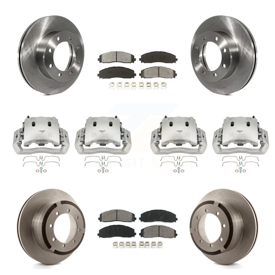 Front Rear Brake Caliper Rotors & Semi-Metallic Pad Kit (10Pc) For Ford F-450 Super Duty KC8-101099S