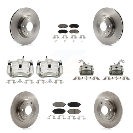 Front Rear Disc Brake Caliper Rotors Ceramic Pad Kit (10Pc) For 2016-2018 Mazda CX-3 AWD KC8-101101C