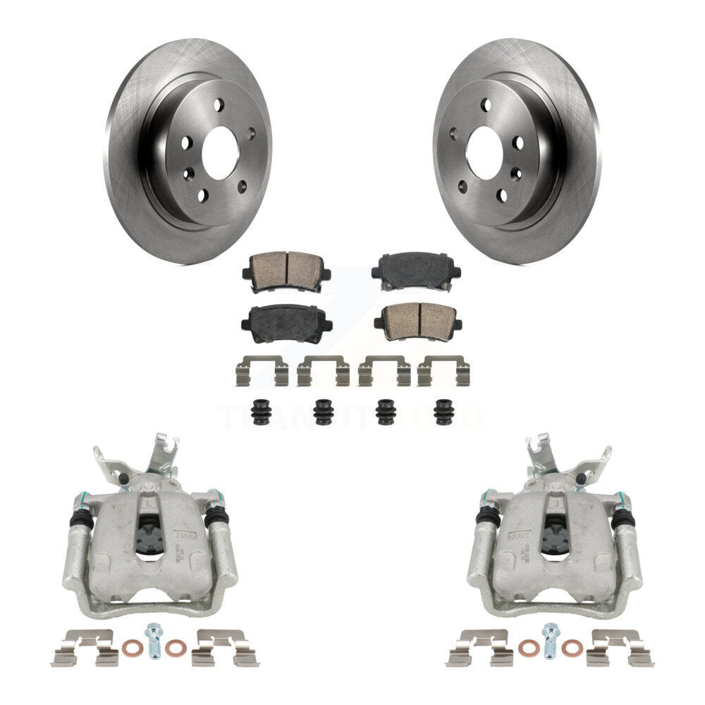 Rear Disc Brake Caliper Rotors And Ceramic Pads Kit For Chevrolet Malibu Limited KC8-101103N