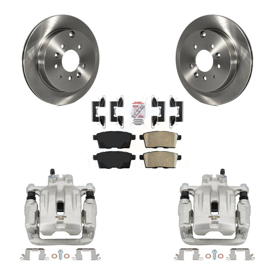 Rear Disc Brake Caliper Rotors And Ceramic Pads Kit For Ford Edge Mazda CX-7 Lincoln MKX KC8-101108N