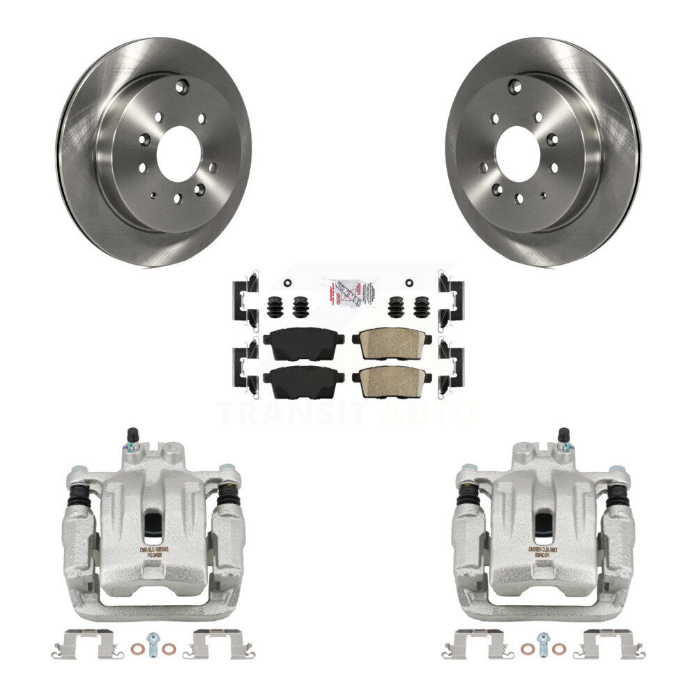 Rear Disc Brake Caliper Rotors And Ceramic Pads Kit For Ford Edge Mazda CX-7 Lincoln MKX KC8-101109N
