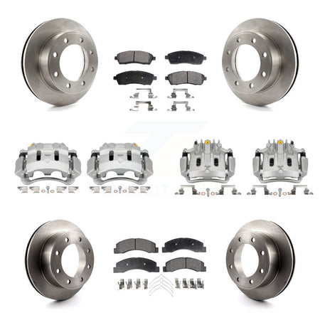 Front Rear Disc Brake Caliper Rotor Ceramic Pad Kit (10Pc) For Ford F-250 Super Duty 4WD KC8-101109T