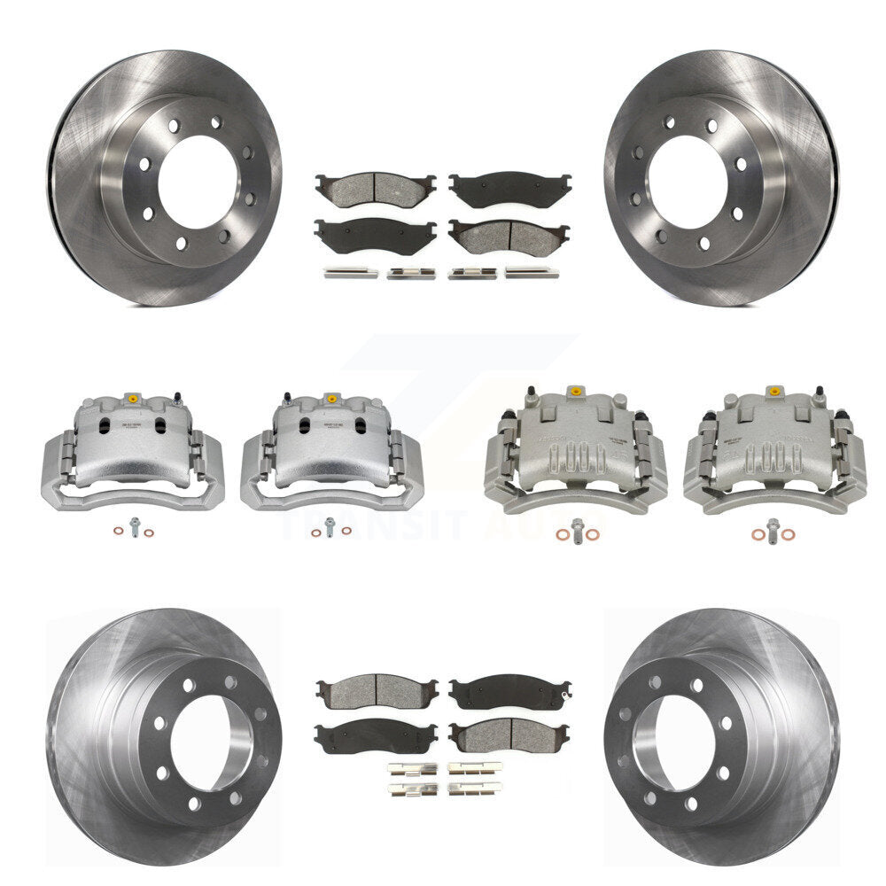 Front Rear Brake Caliper Rotor Semi-Metallic Pad Kit (10Pc) For Dodge Ram 3500 2500 1500 KC8-101110S