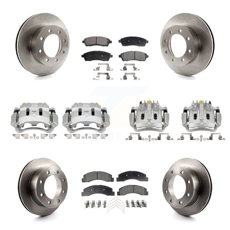 Front Rear Disc Brake Caliper Rotor And Ceramic Pad Kit (10Pc) For Ford F-250 Super Duty KC8-101110T