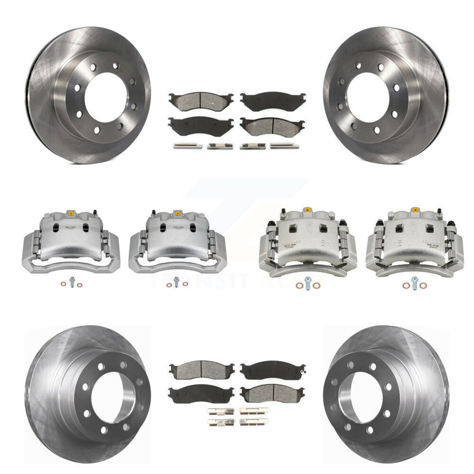 Front Rear Disc Brake Caliper Rotors And Semi-Metallic Pad Kit (10Pc) For Dodge Ram 3500 KC8-101111S