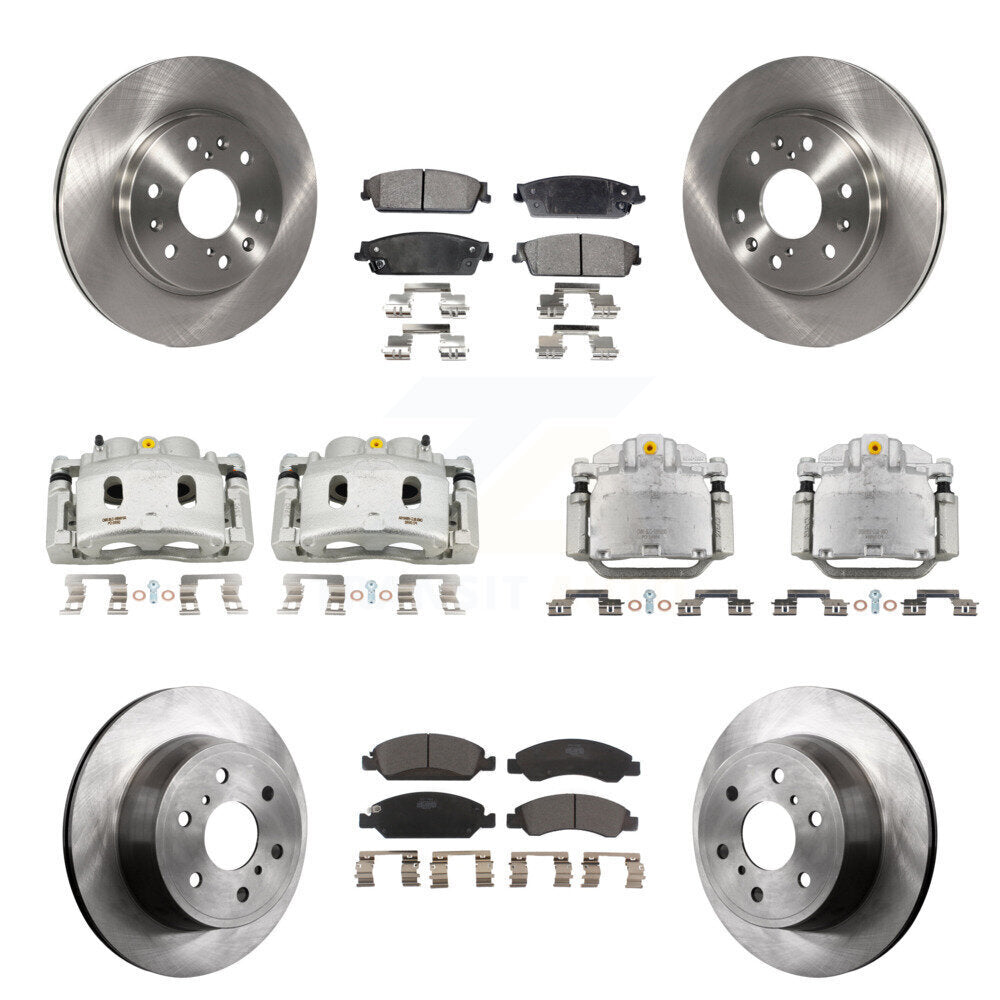 Front Rear Brake Caliper Rotor & Ceramic Pad Kit (10Pc) For Chevrolet GMC Sierra 1500 XL KC8-101112T