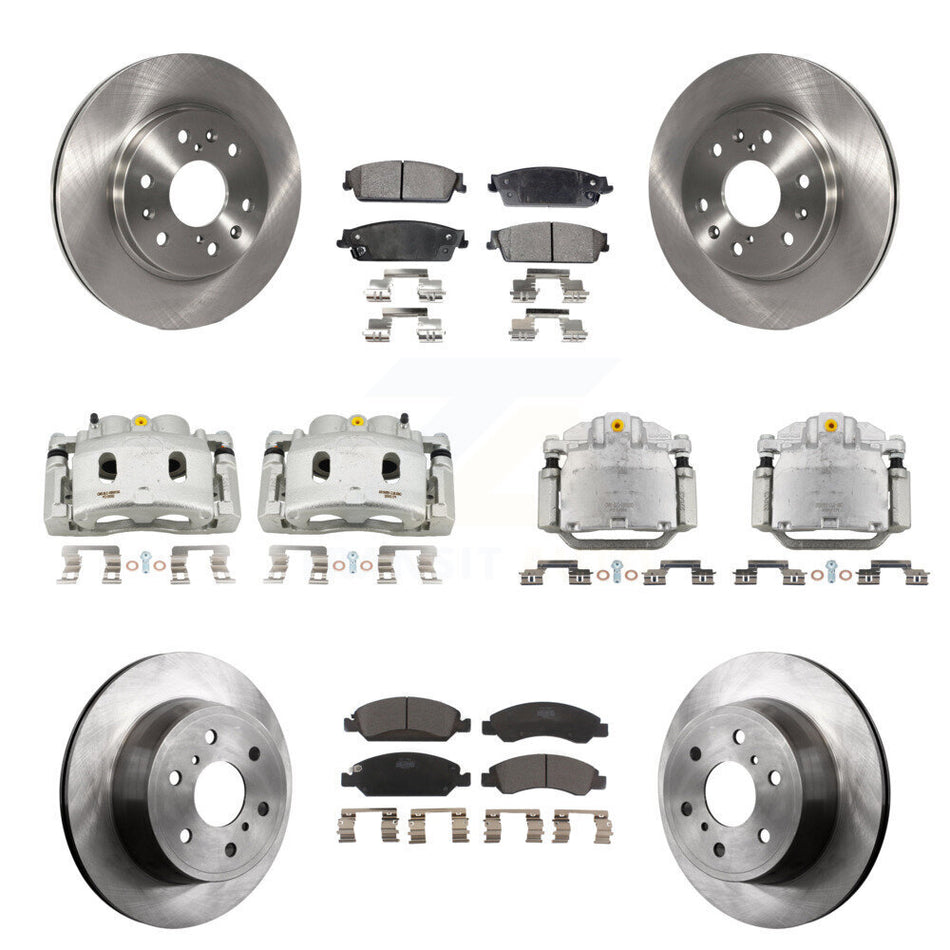 Front Rear Brake Caliper Rotor & Ceramic Pad Kit (10Pc) For Chevrolet GMC Sierra 1500 XL KC8-101112T