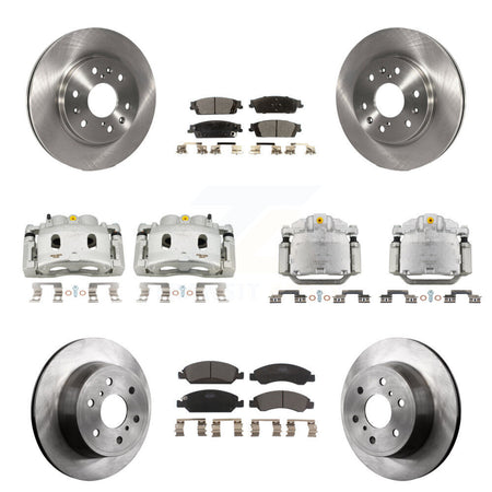 Front Rear Brake Caliper Rotor & Ceramic Pad Kit (10Pc) For GMC Sierra 1500 Chevrolet XL KC8-101113T