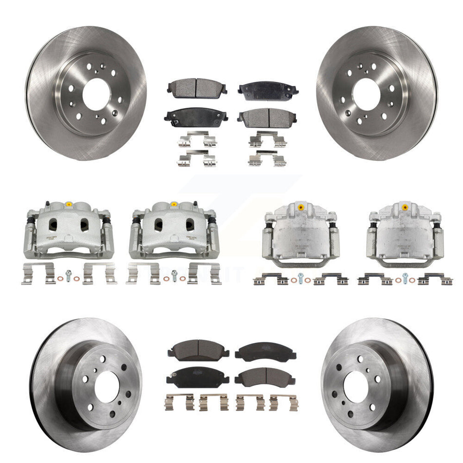 Front Rear Brake Caliper Rotor & Ceramic Pad Kit (10Pc) For Chevrolet Silverado 1500 GMC KC8-101115T