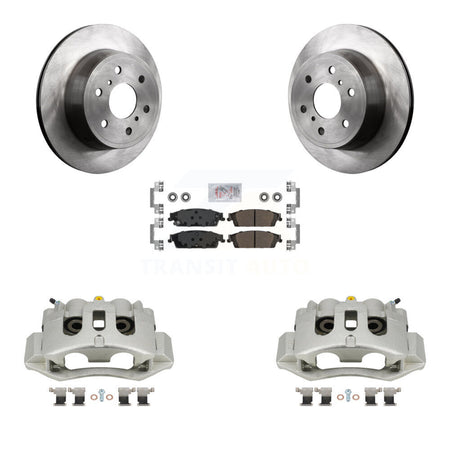 Rear Disc Brake Caliper Rotors And Semi-Metallic Pads Kit For Chevrolet Suburban HD KC8-101116N