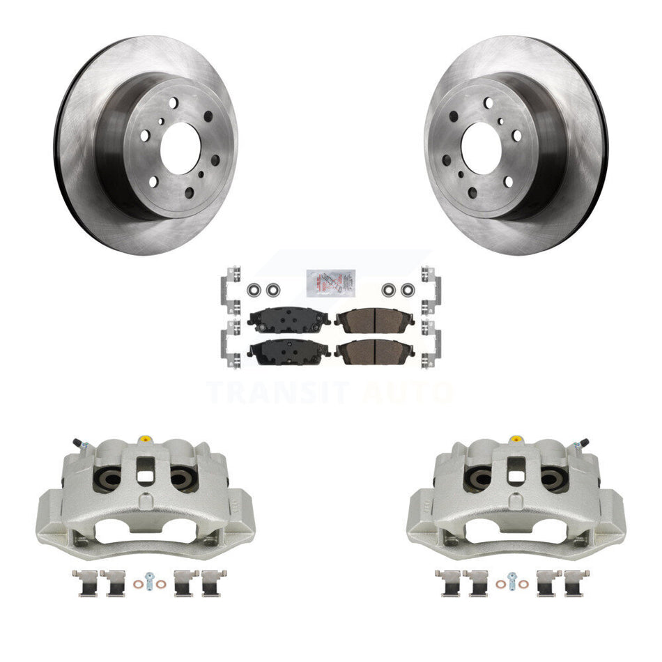 Rear Disc Brake Caliper Rotors And Semi-Metallic Pads Kit For Chevrolet Suburban HD KC8-101116N