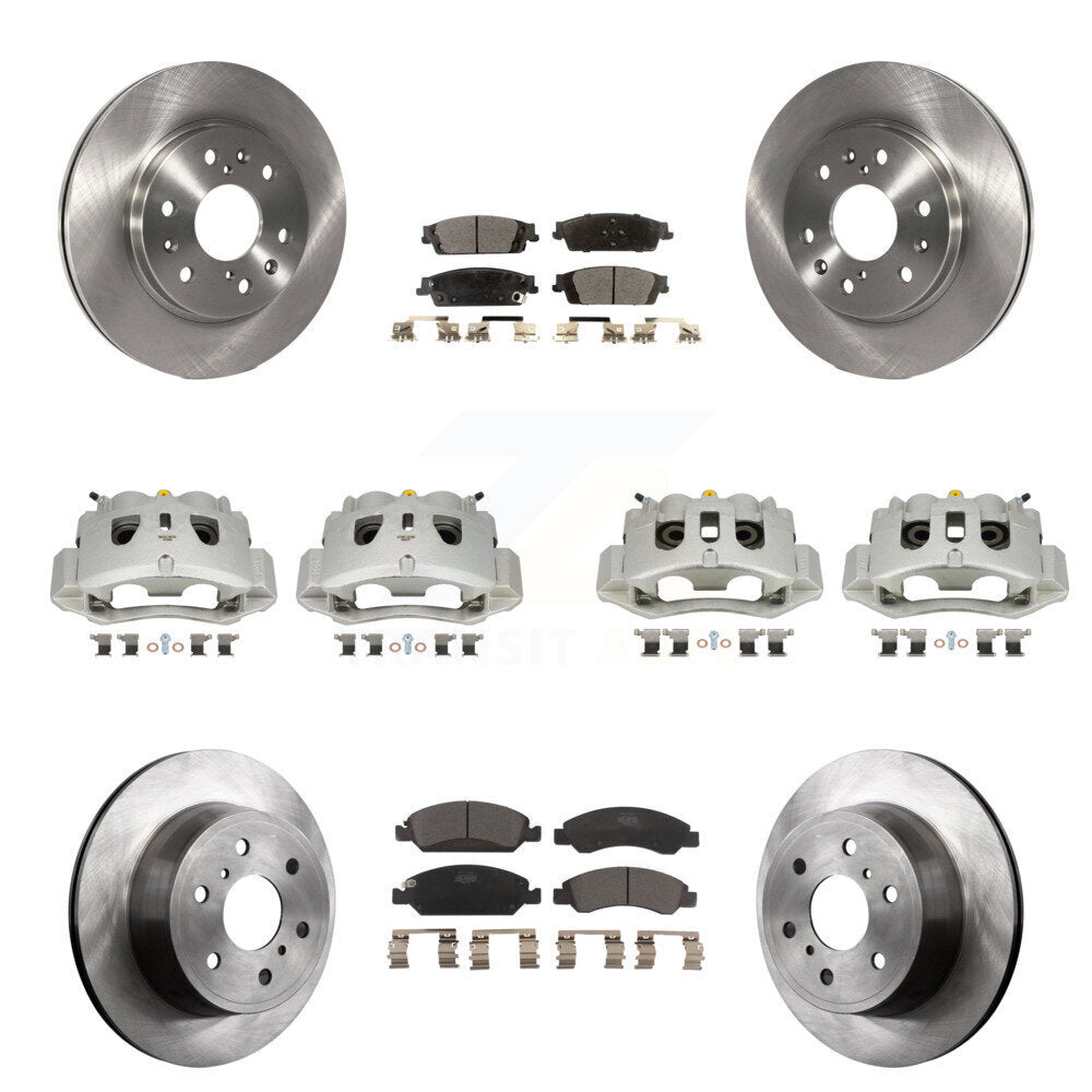 Front Rear Brake Caliper Rotor And Ceramic Pad Kit (10Pc) For 2016 Chevrolet Suburban HD KC8-101116T