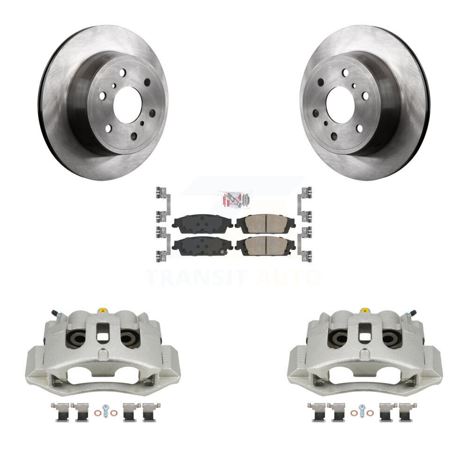 Rear Disc Brake Caliper Rotors And Ceramic Pads Kit For Chevrolet Suburban HD KC8-101117N