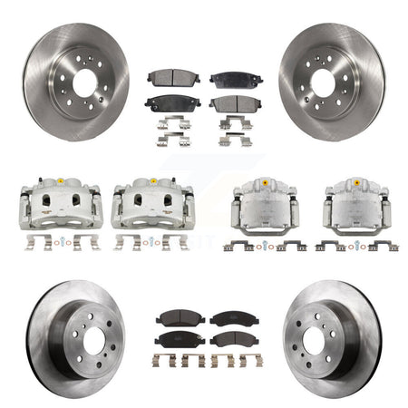 Front Rear Brake Caliper Rotors Semi-Metallic Pad Kit (10Pc) For Chevrolet GMC Sierra XL KC8-101117P