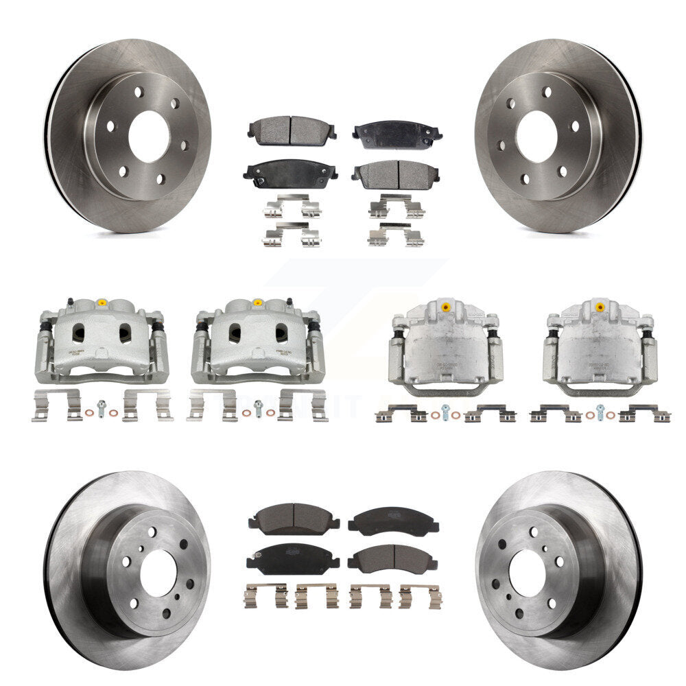 Front Rear Disc Brake Caliper Rotors And Ceramic Pads Kit (10Pc) For GMC Sierra 1500 KC8-101120T