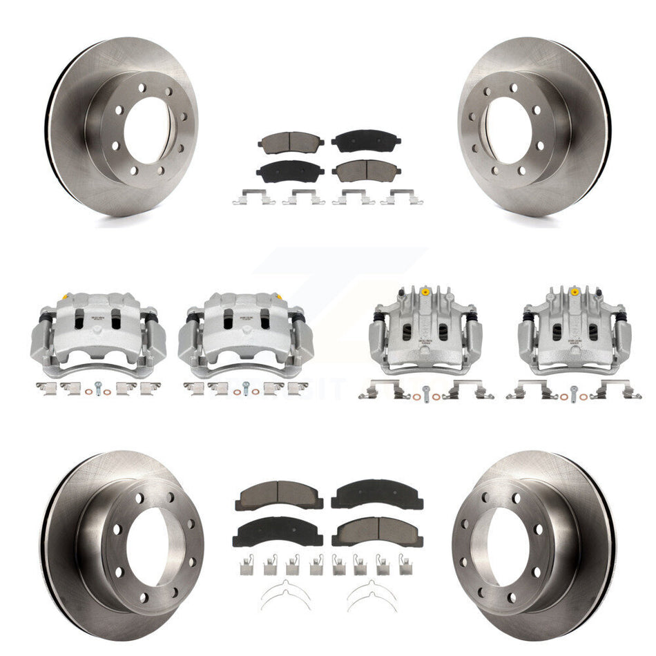 Front Rear Disc Brake Caliper Rotor And Ceramic Pad Kit (10Pc) For Ford F-250 Super Duty KC8-101121C