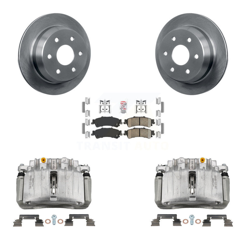 Rear Brake Caliper Rotor Ceramic Pad Kit For Chevrolet Silverado 1500 Classic GMC Sierra KC8-101121N