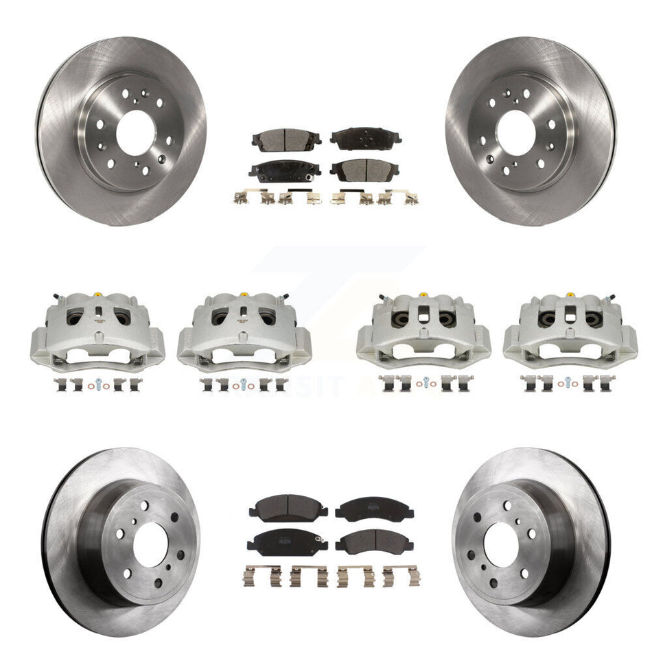 Front Rear Brake Caliper Rotor Semi-Metallic Pad Kit (10Pc) For 16 Chevrolet Suburban HD KC8-101121P