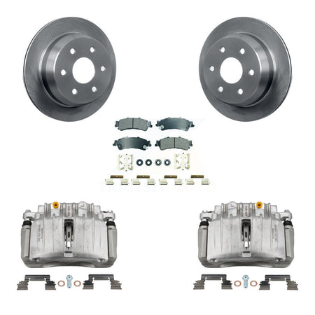 Rear Brake Caliper Rotors Semi-Metallic Pad Kit For Chevrolet Silverado 1500 Classic GMC KC8-101122N