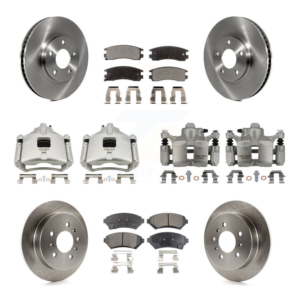 Front Rear Brake Caliper Rotor & Ceramic Pad Kit (10Pc) For Chevrolet Impala Monte Carlo KC8-101122T