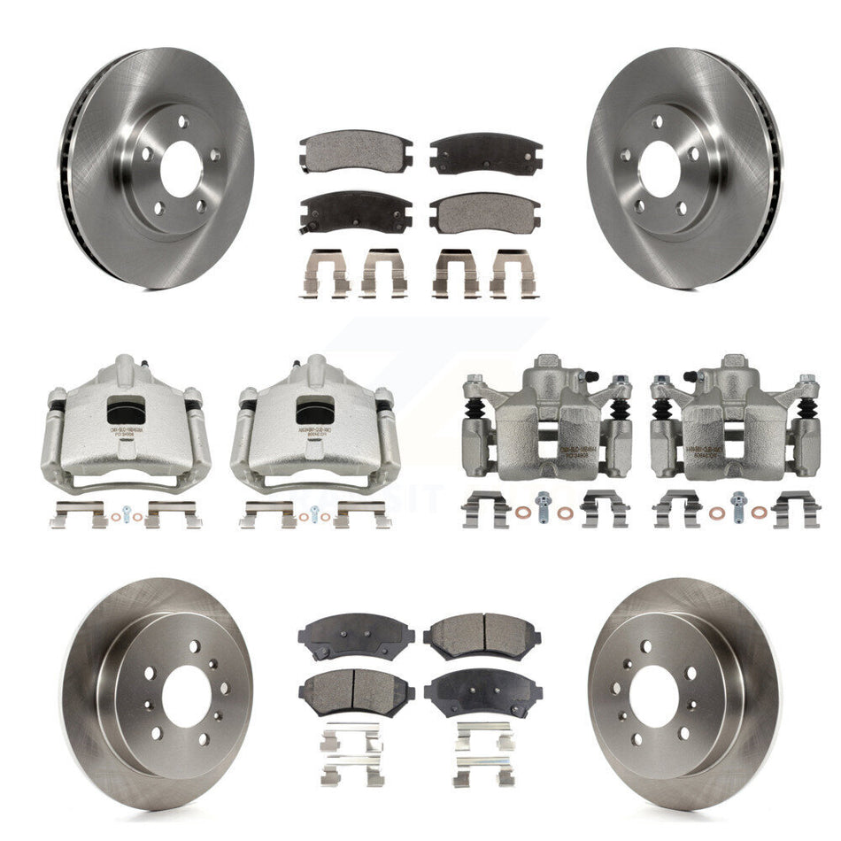 Front Rear Brake Caliper Rotor & Ceramic Pad Kit (10Pc) For Chevrolet Impala Monte Carlo KC8-101122T
