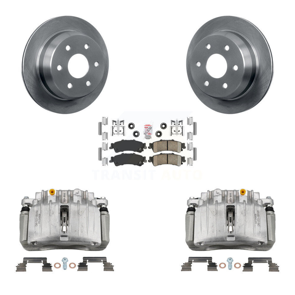 Rear Brake Caliper Rotor Ceramic Pad Kit For Chevrolet Silverado 1500 Classic GMC Sierra KC8-101123N