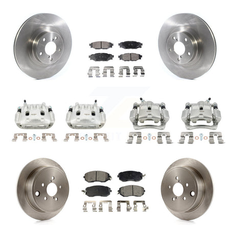 Front Rear Disc Brake Caliper Rotor & Ceramic Pad Kit (10Pc) For Subaru Impreza Forester KC8-101123T