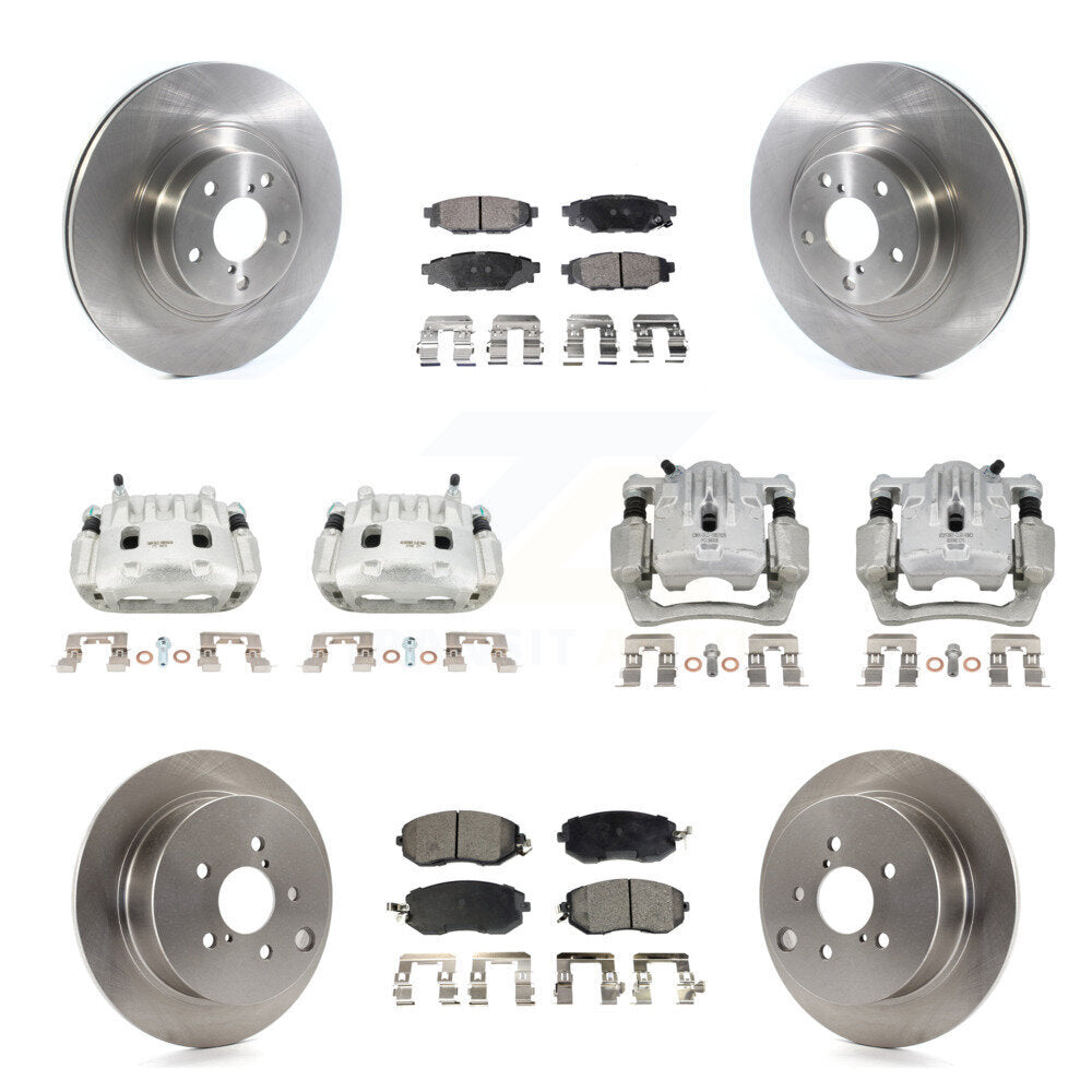 Front Rear Brake Caliper Rotor & Ceramic Pad Kit (10Pc) For Subaru Forester XV Crosstrek KC8-101124T