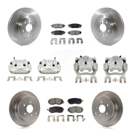 Front Rear Brake Caliper Rotor & Ceramic Pad Kit (10Pc) For Subaru Forester XV Crosstrek KC8-101124T