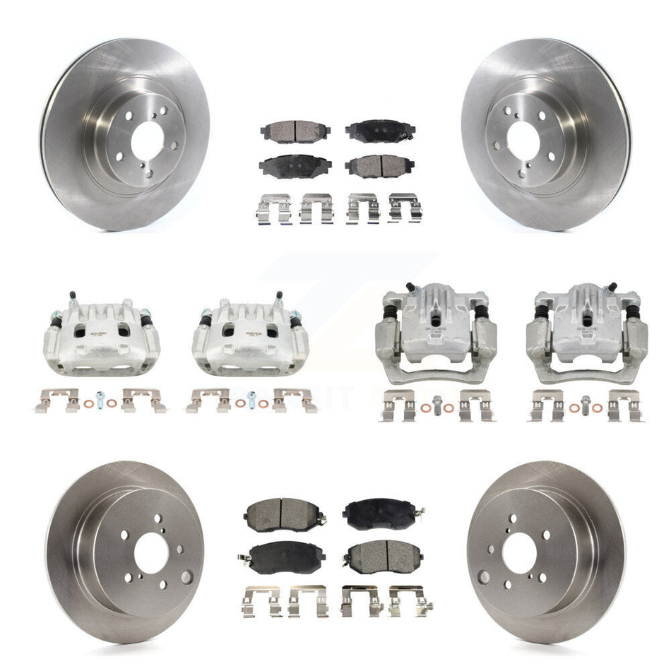 Front Rear Brake Caliper Rotor & Ceramic Pad Kit (10Pc) For Subaru Forester XV Crosstrek KC8-101124T