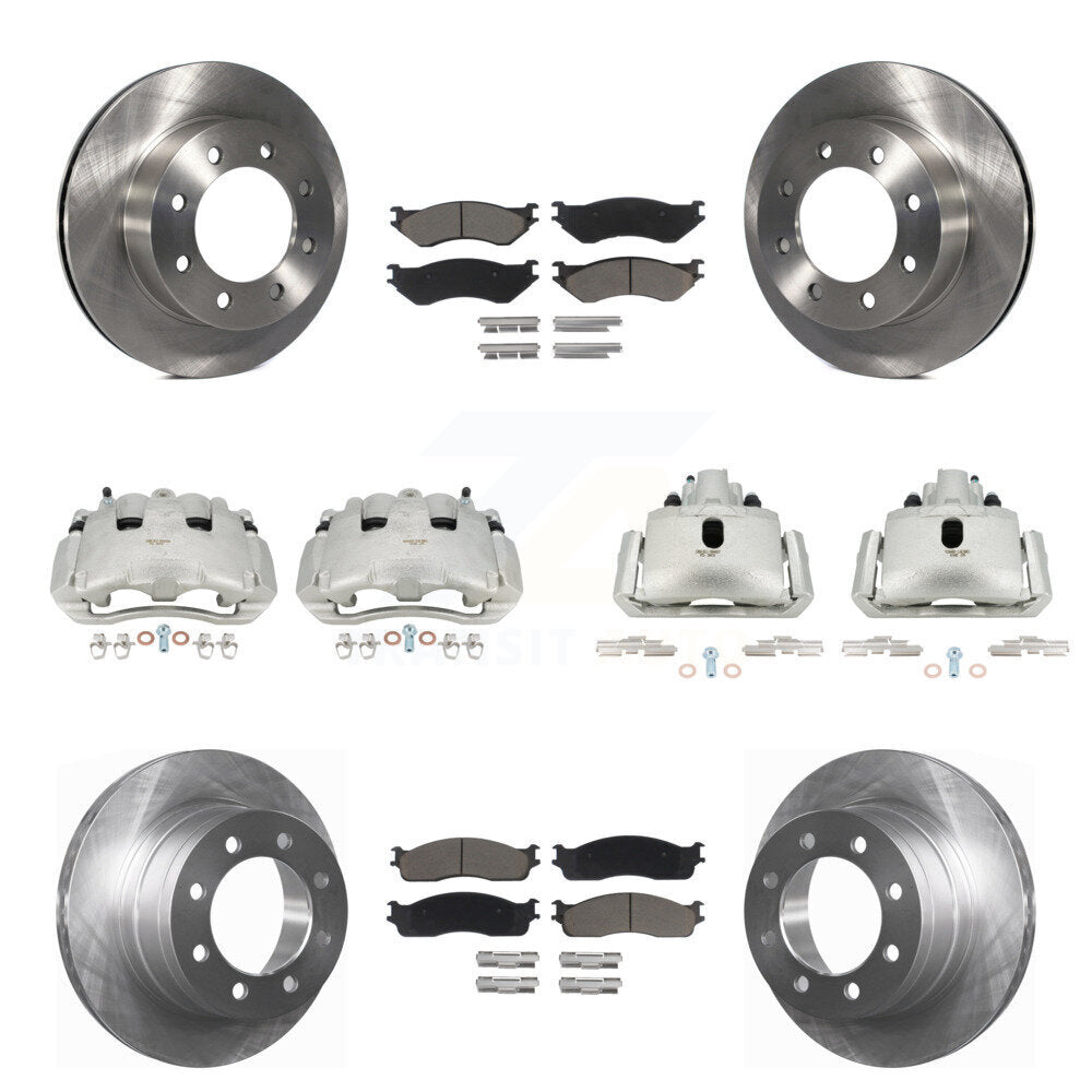 Front Rear Disc Brake Caliper Rotors And Ceramic Pads Kit (10Pc) For Dodge Ram 1500 KC8-101125C