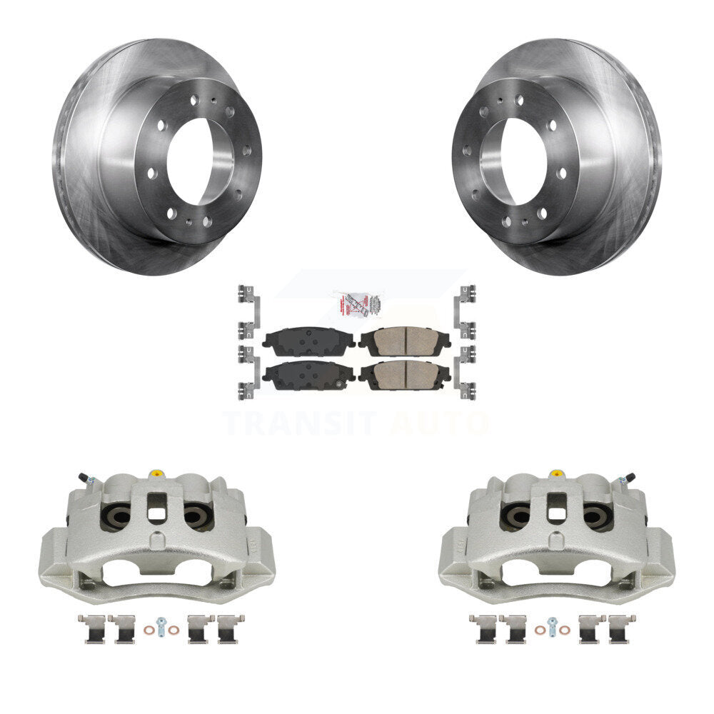 Rear Brake Caliper Rotors Ceramic Pad Kit For 17-19 Chevrolet Suburban With 8 Lug Wheels KC8-101129N