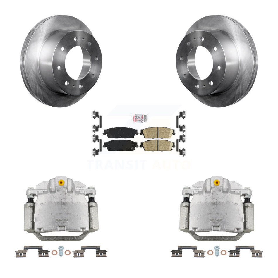 Rear Disc Brake Caliper Rotor & Ceramic Pad Kit For 2011 Chevrolet Silverado 1500 Hybrid KC8-101131N