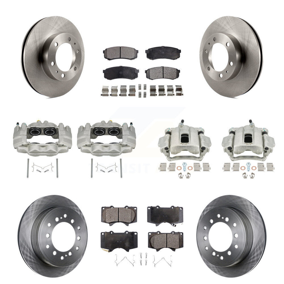 Front Rear Disc Brake Caliper Rotors And Ceramic Pads Kit (10Pc) For Toyota FJ Cruiser KC8-101133T